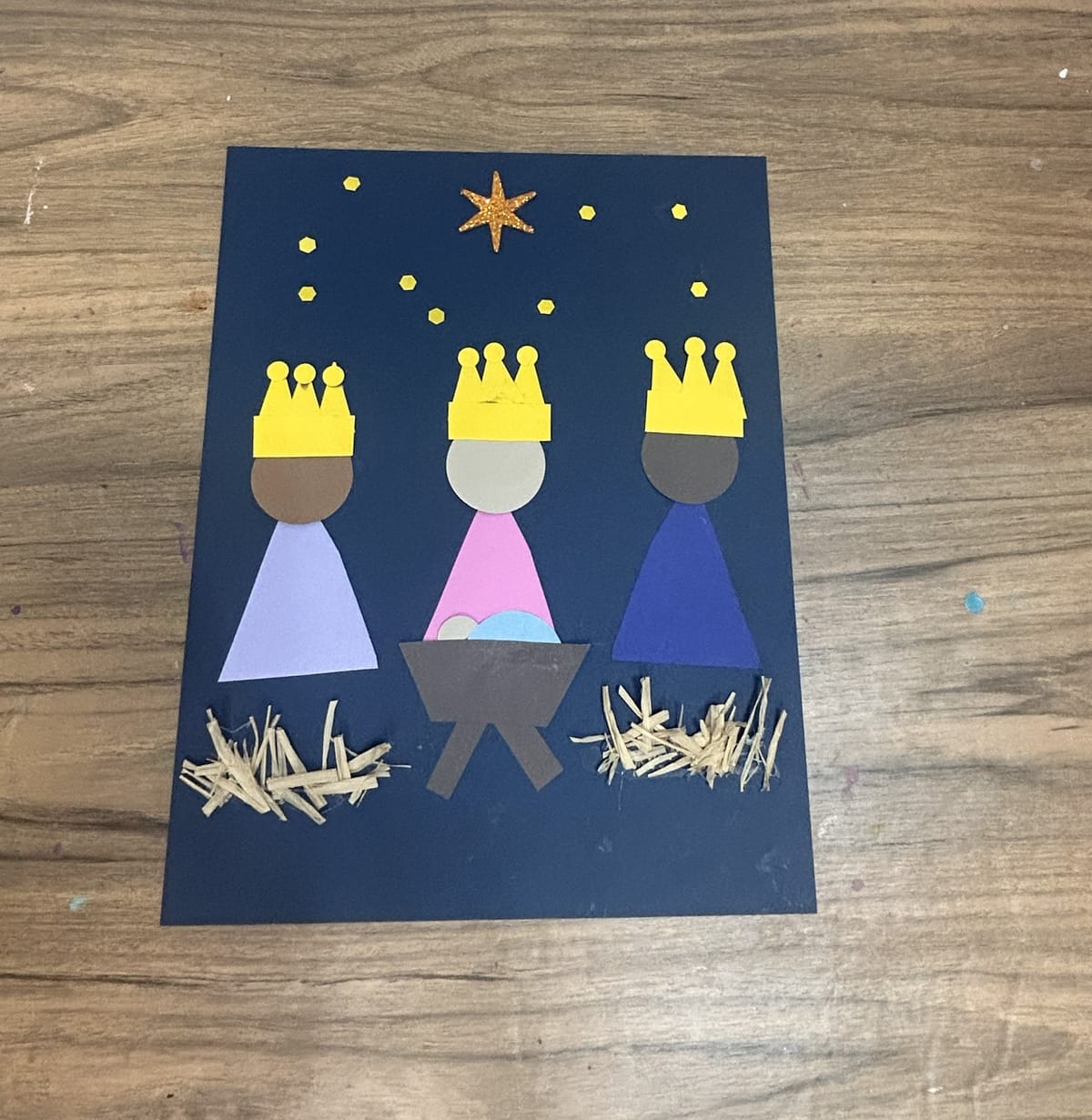 3 Wise Men Simple Shapes Craft