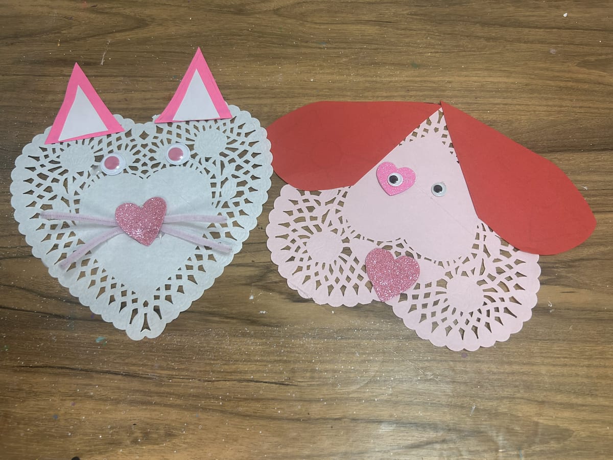 Valentine Heart Shaped Dog and Cat