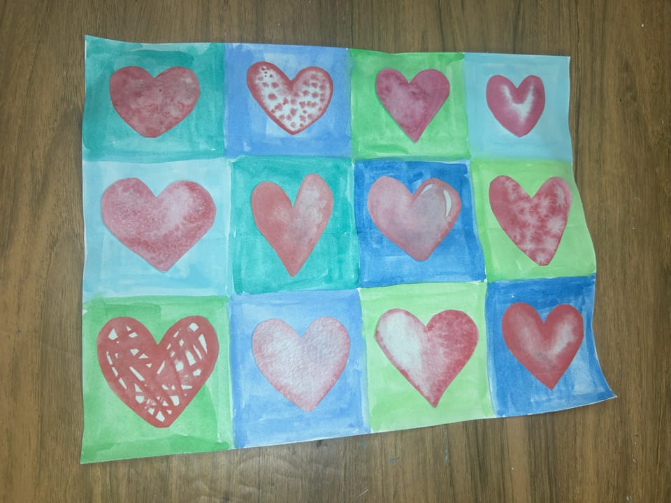 Heart Watercolor Painting