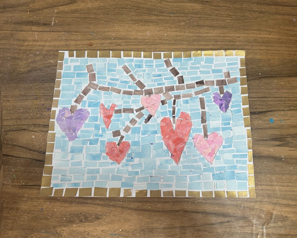 Valentine Heart Mosaic Craft
