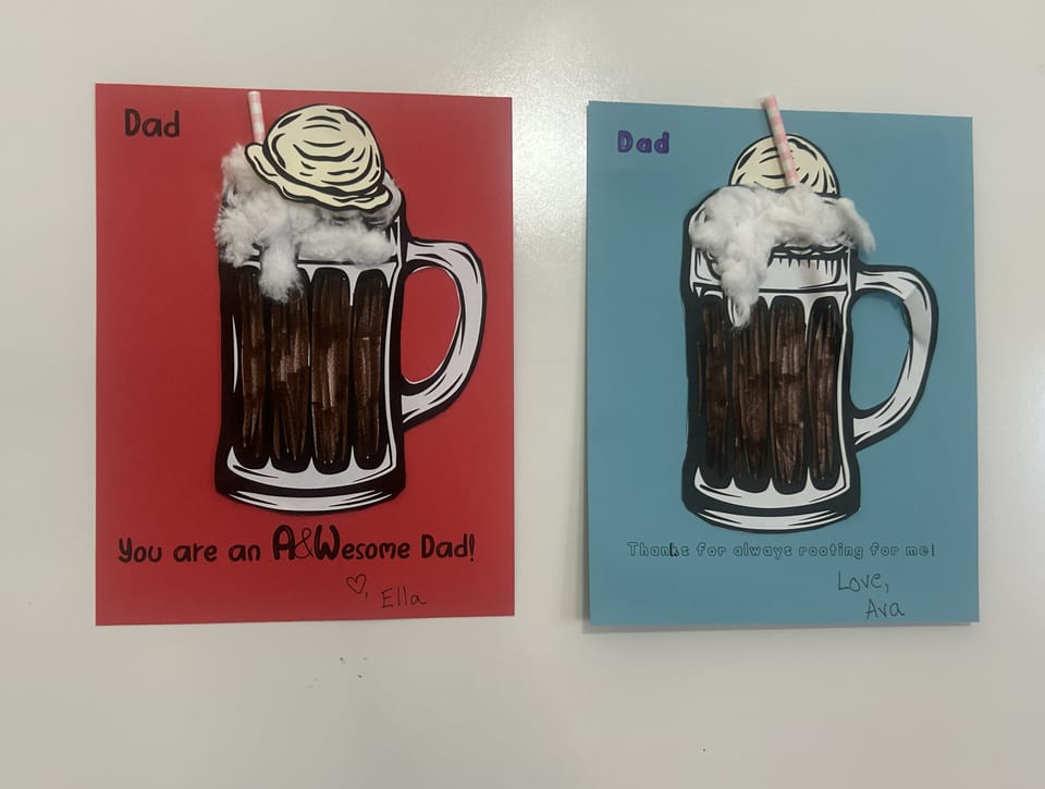 DIY Father's Day Root Beer Float Card (Easy Kids Craft & Learning Activity)